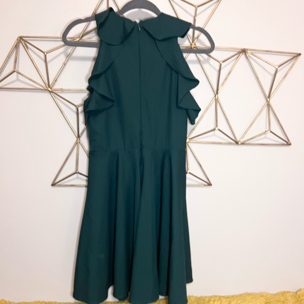 Altar'd State Emerald Ruffle Mini Dress - Picture 4 of 5